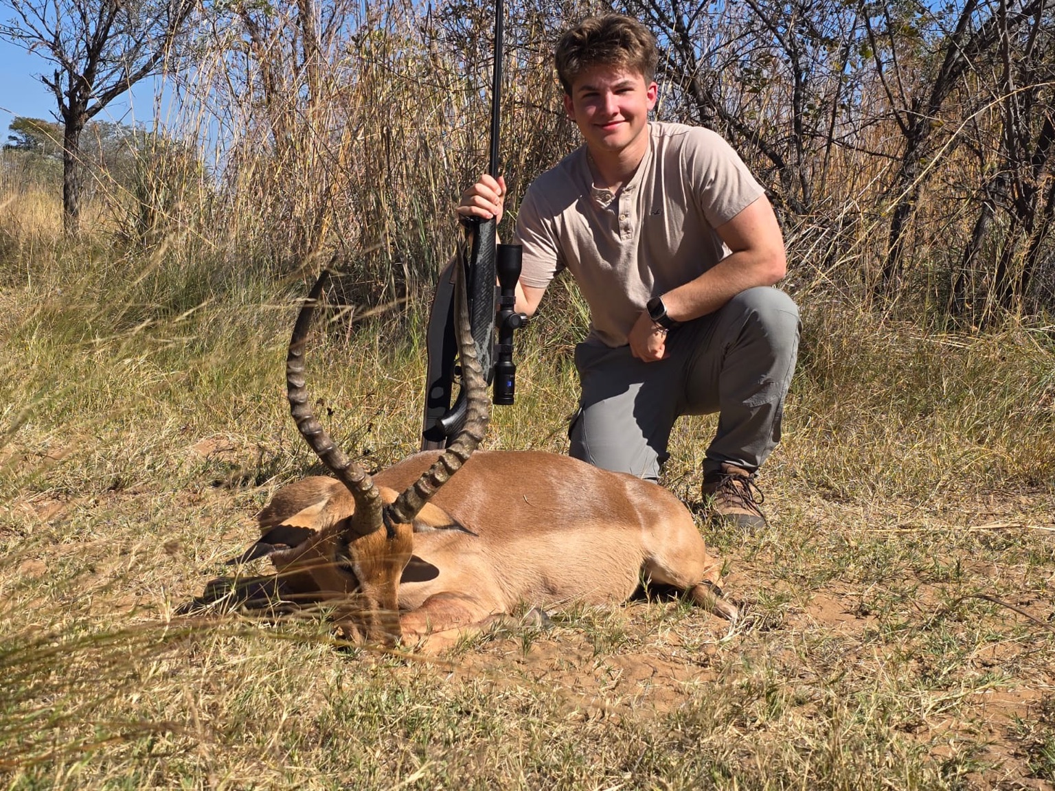 Jake outdoors after a successful hunt